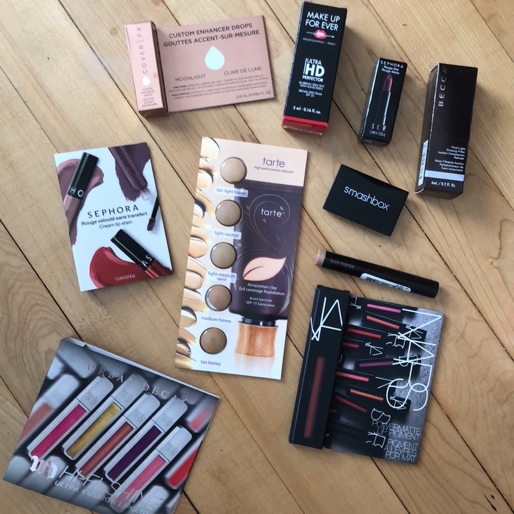 10 Sephora samples becca nars urban decay smashbox